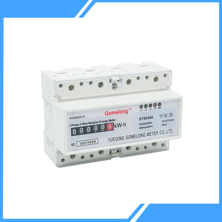 Trifásico trifásico Din Rail fio Pluse Power Meter